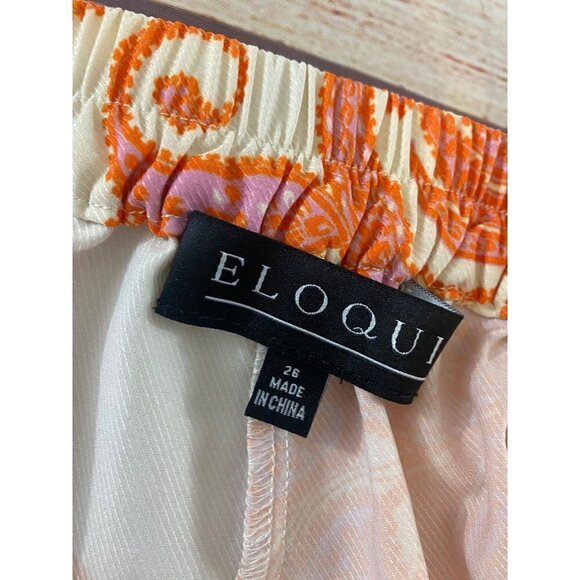 Eloquii Women's Patterned Colorful Crop Pants - 26 - Picture 10 of 13